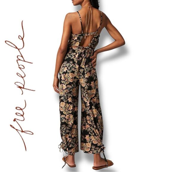 FREE PEOPLE Women’s Stand Out Floral Print One-Piece/Jumpsuit in the Size Large - Picture 8 of 16